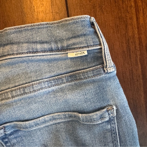 Mother Women’s Denim Jeans Tripper Ankle Fray Layover Wash Size 28 Button Fly - Picture 6 of 11